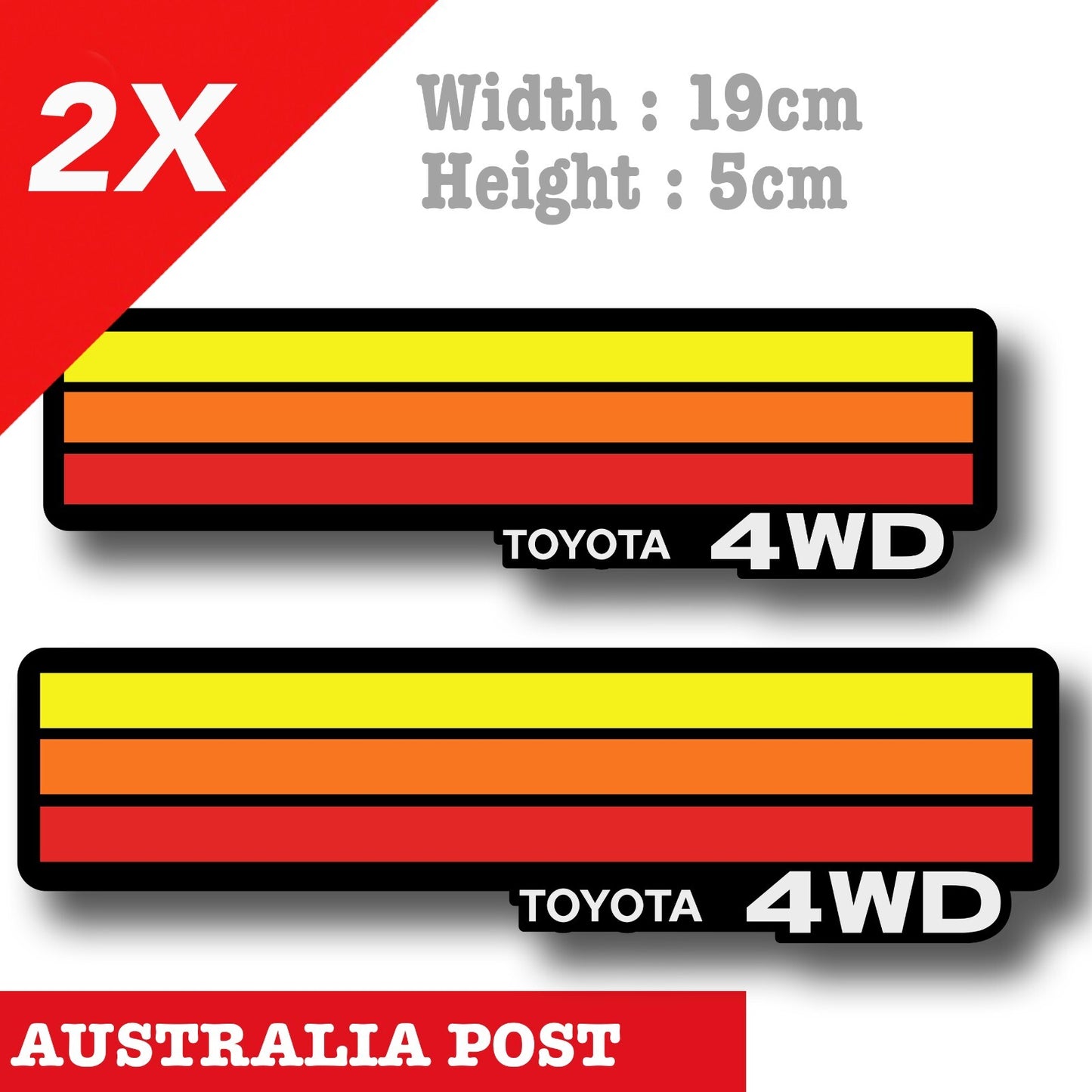 TOYOTA TRD 4WD Vintage Logo Hilux 4x4 Off Road Ute Decal Stickers