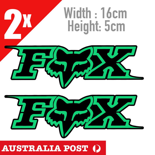 FOX Suspension style Sticker Factory Fork GREEN  Bicycle Stickers