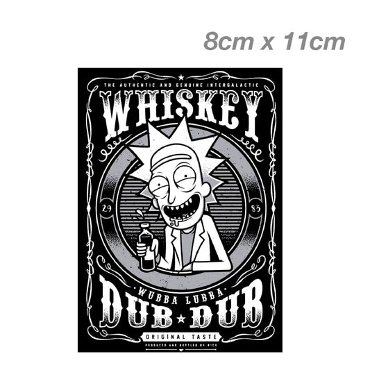 Rick and Morty Jack Daniels Whiskey Label Laptop , Car  Vinyl  Sticker 