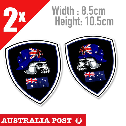 Metal Mulisha , 4x4 Off Road Australian Flag Helmet Shield Stickers