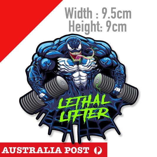 VENOM Cartoon Character , Spiderman Black Venom GYM Lister Sticker