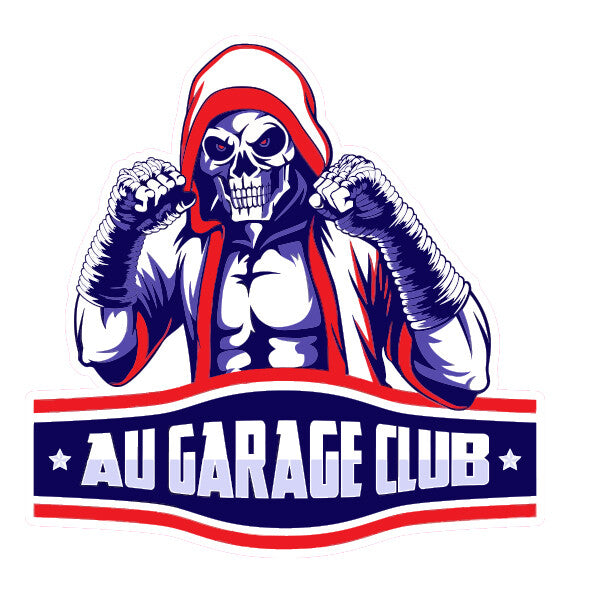 Garage Club Skull FighterLaptop , Car  Decal Sticker 