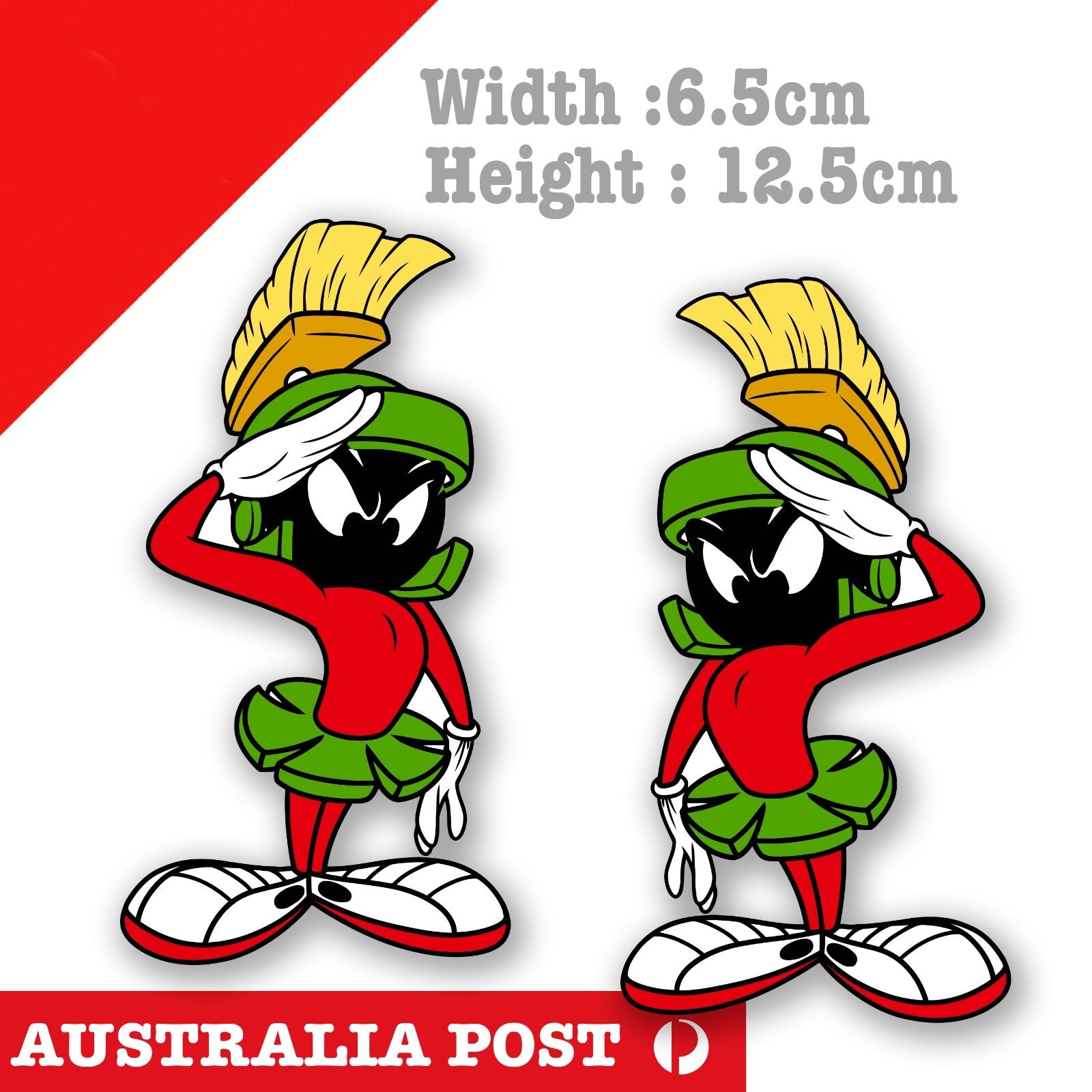 Marvin the Martian As Soldier Salute -  Looney Tunes Funny  Decal Sticker
