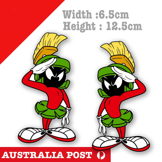 Marvin the Martian As Soldier Salute -  Looney Tunes Funny  Decal Sticker