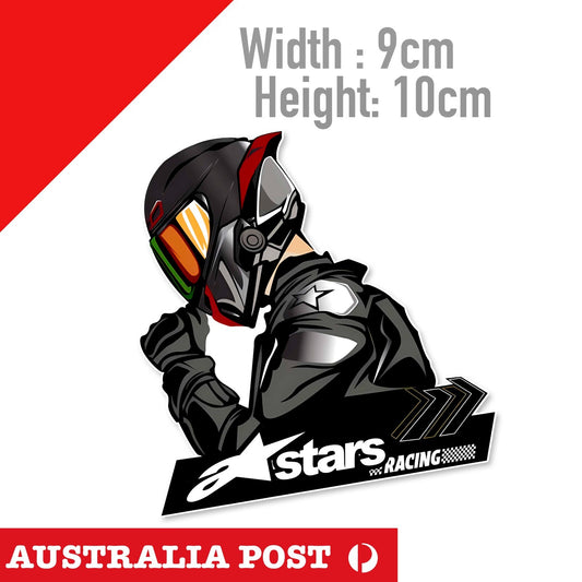 ALPINESTARS Motorcycle Rider ,Laptop , Car  Decal Sticker