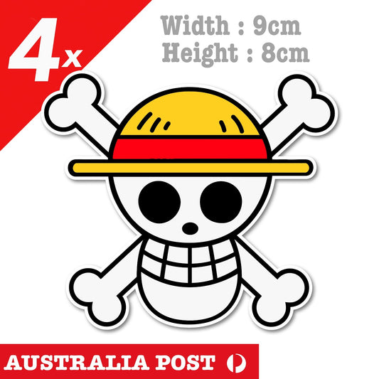 One Piece, Monkey D,Luffy, King oF Pirate Skull Logo Sticker