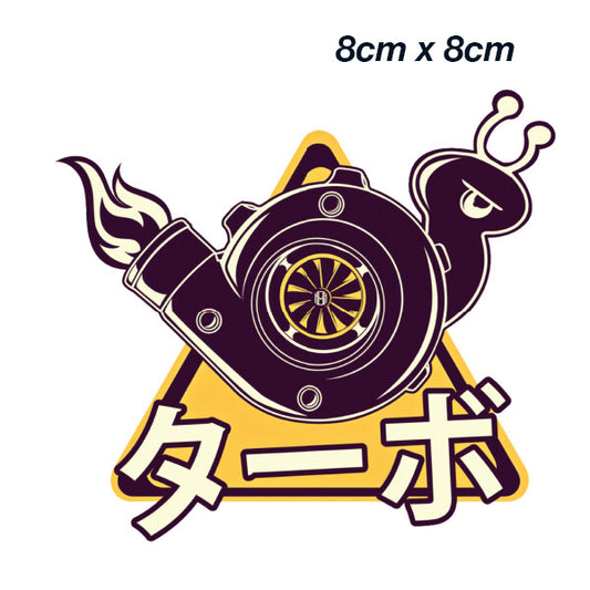 Retro Cute Turbo Snail JDM Japanese Boost  Laptop , Car  Decal Sticker 