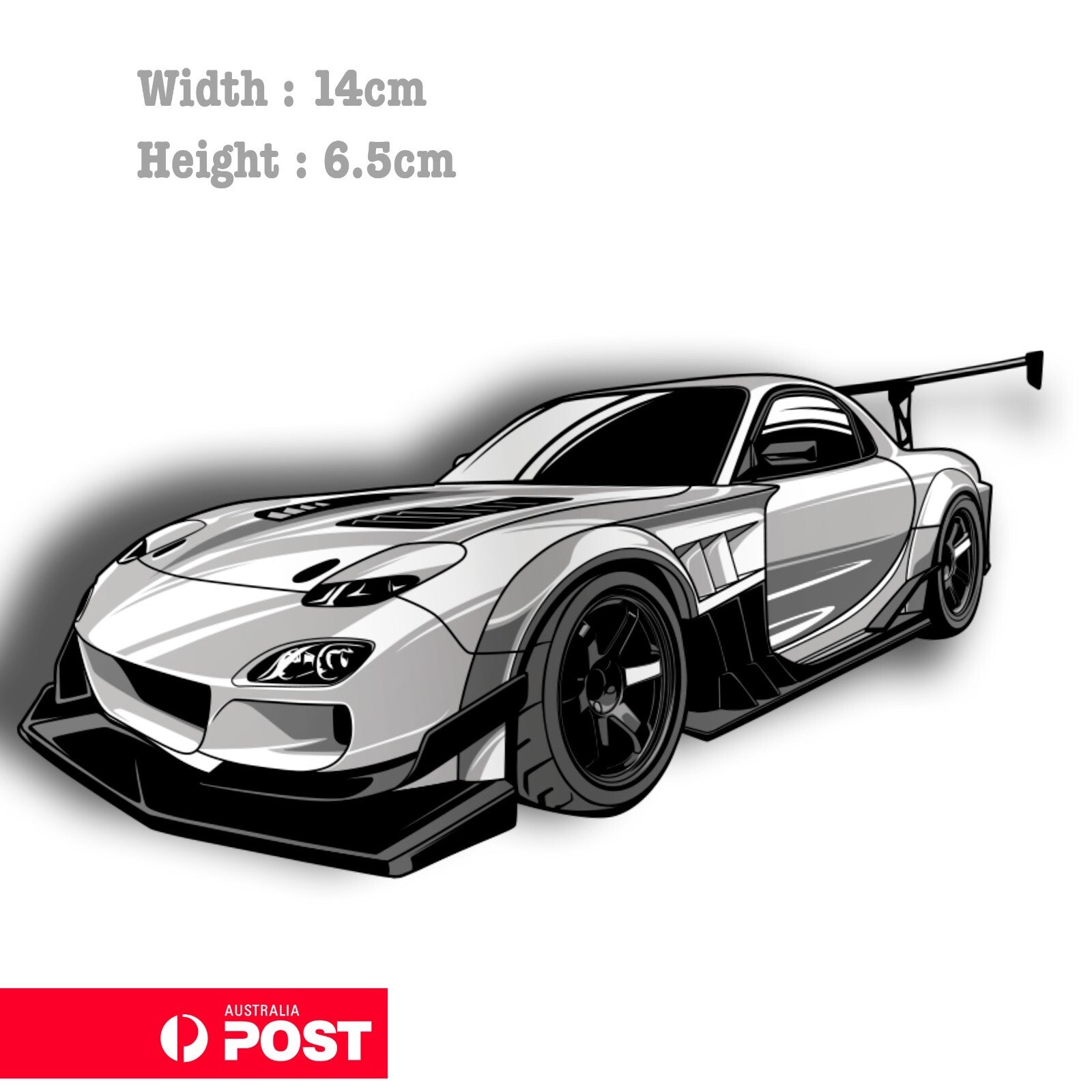 Mazda RX7 Rotary White JDM  Car Vinyl  Sticker