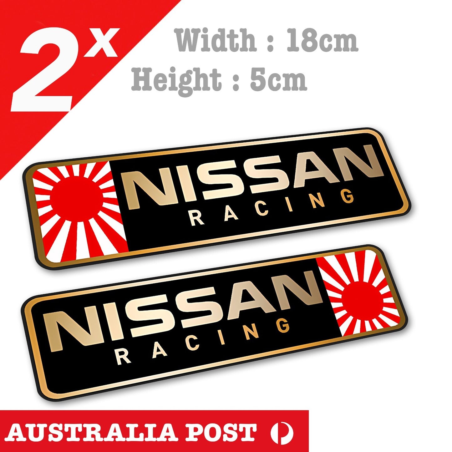 NISSAN RACING Logo Banner, Japan Raising Sun JDM Stickers