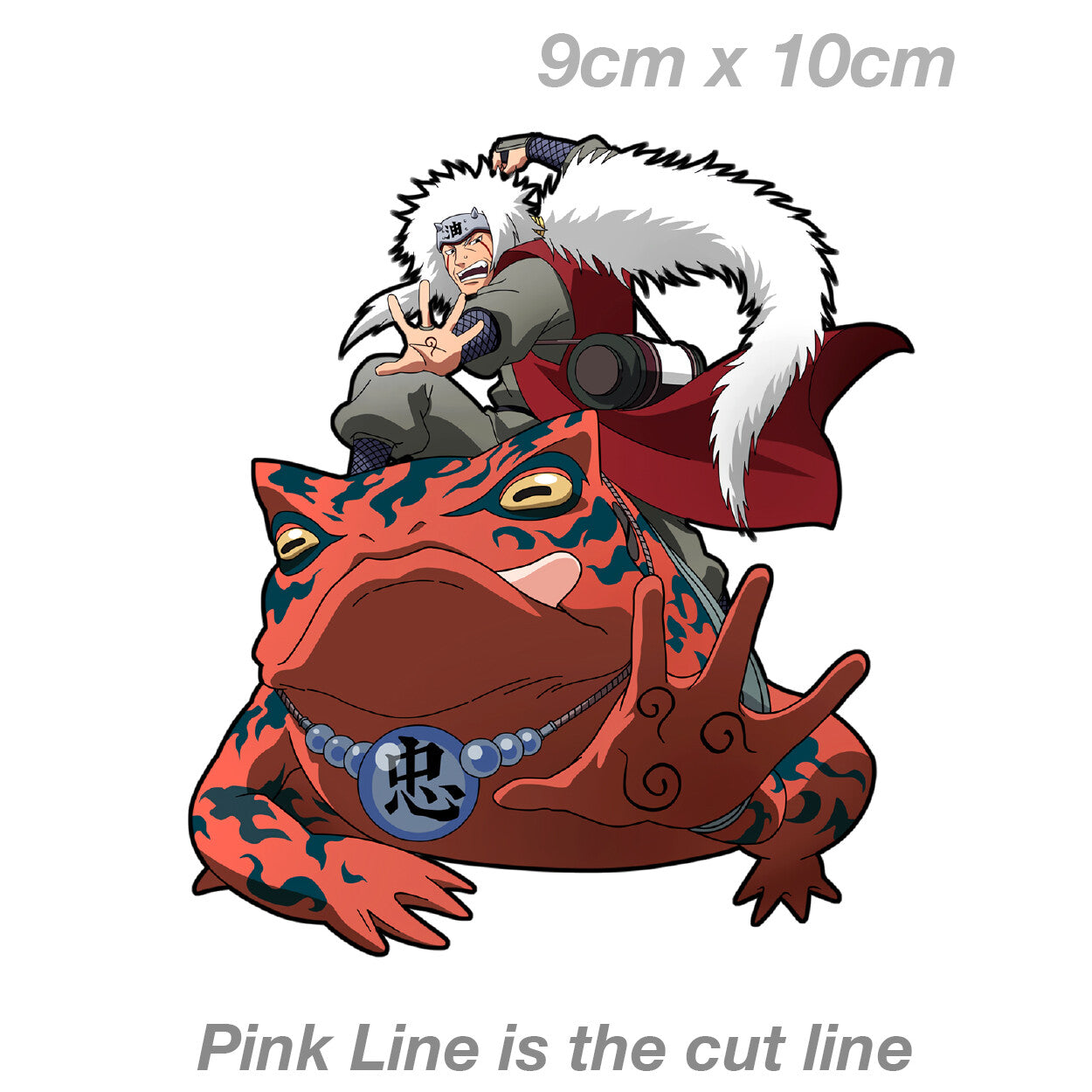 Jiraiya and the Magic Frog 尾形周馬寛行 - Naruto Series JDM Decal Vinyl  Sticker 