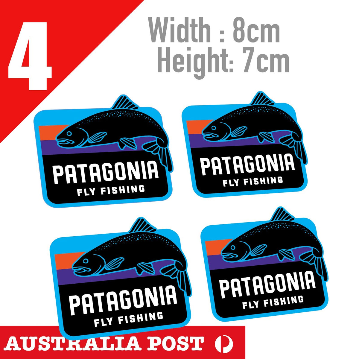 Patagonia Logo Fly Fishing Logo , Camping , Outdoor x4 Sticker