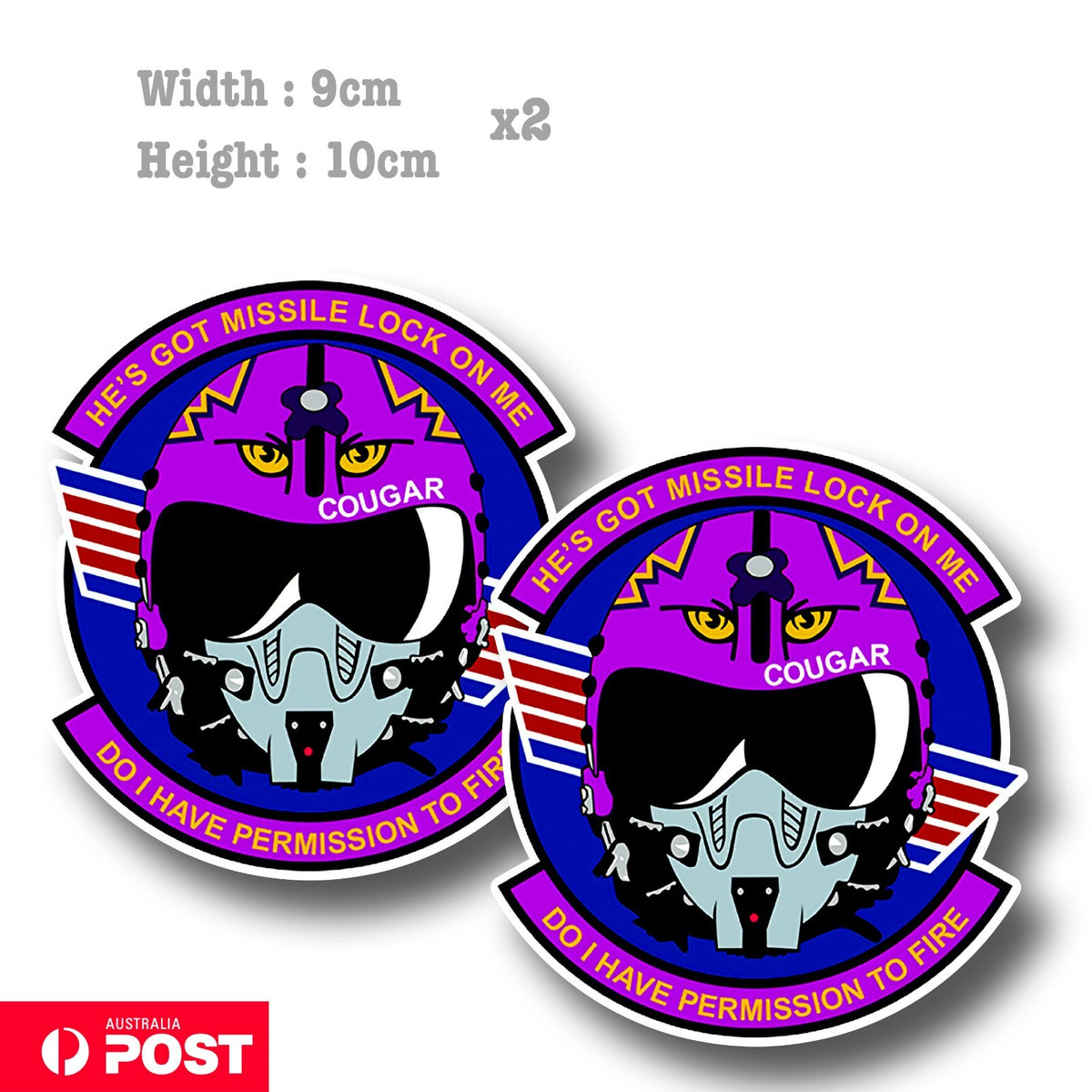 Top Gun Cougar Helmet - This Gives Me Decal Sticker
