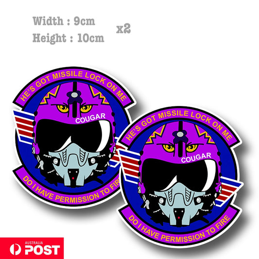 Top Gun Cougar Helmet - This Gives Me Decal Sticker