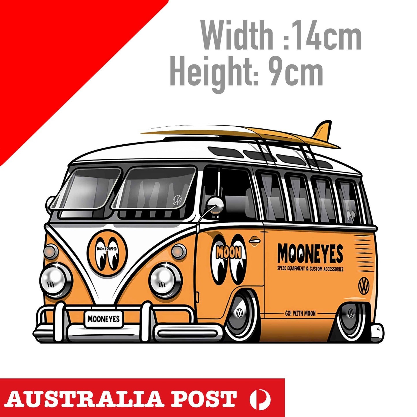 Moon Eyes Racing Decals Stickers NHRA Hot Rat Rod Bus Sticker