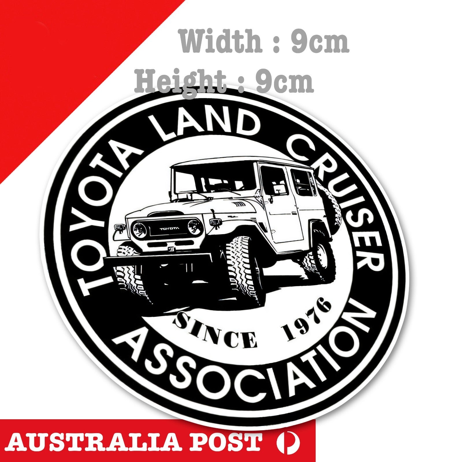 TOYOTA Land Cruiser  1984 Toyota LandCruiser FJ45 Round Badge sticker