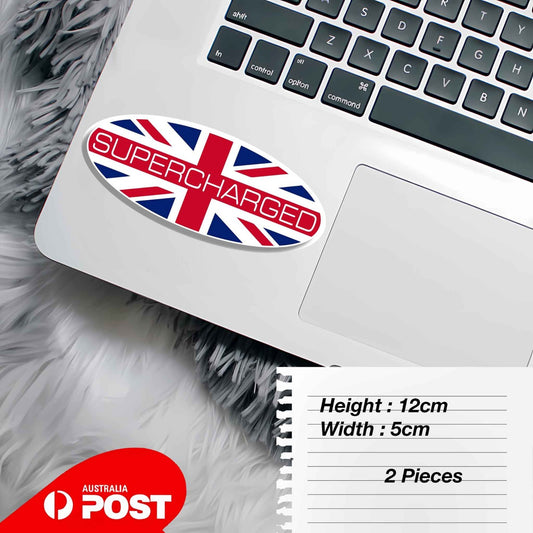 British Flag Land Rover, Supercharged Off Road, 4x4, 4WD Stickers