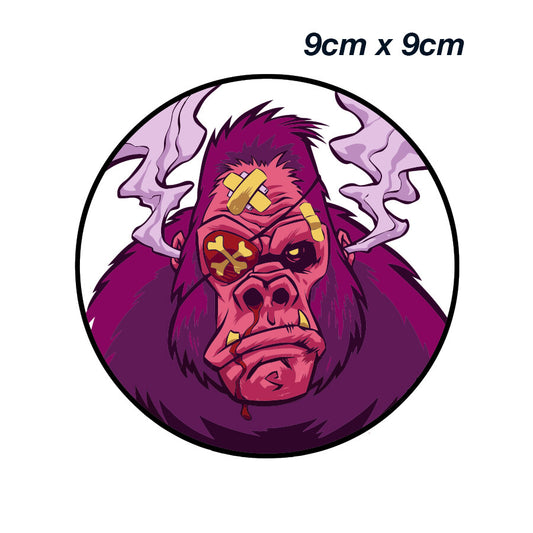 One Eye Angry Gorilla Laptop , Car  Decal Sticker 