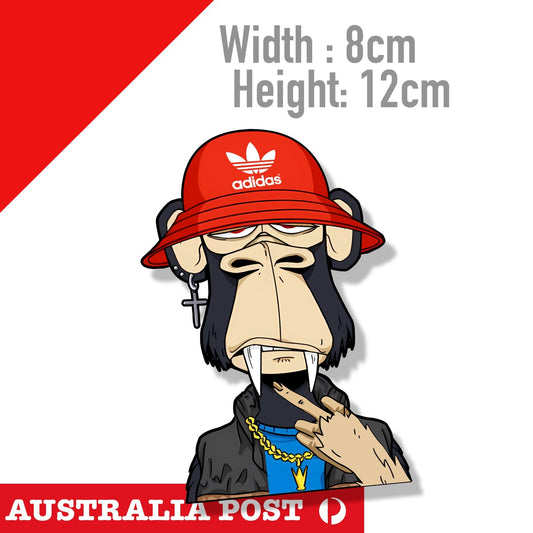 Middle Finger Funny Vampire Monkey Adidas Hat Funny Sticker