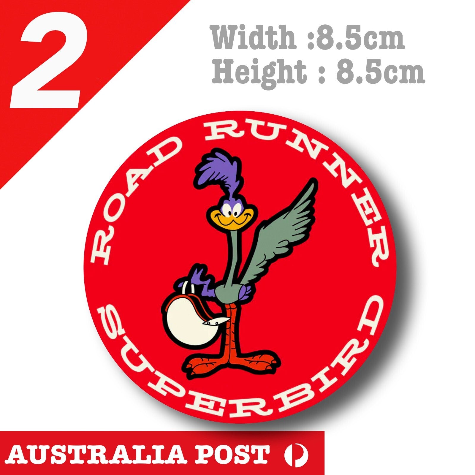 Road Runner Super Bird Cartoon Stickers