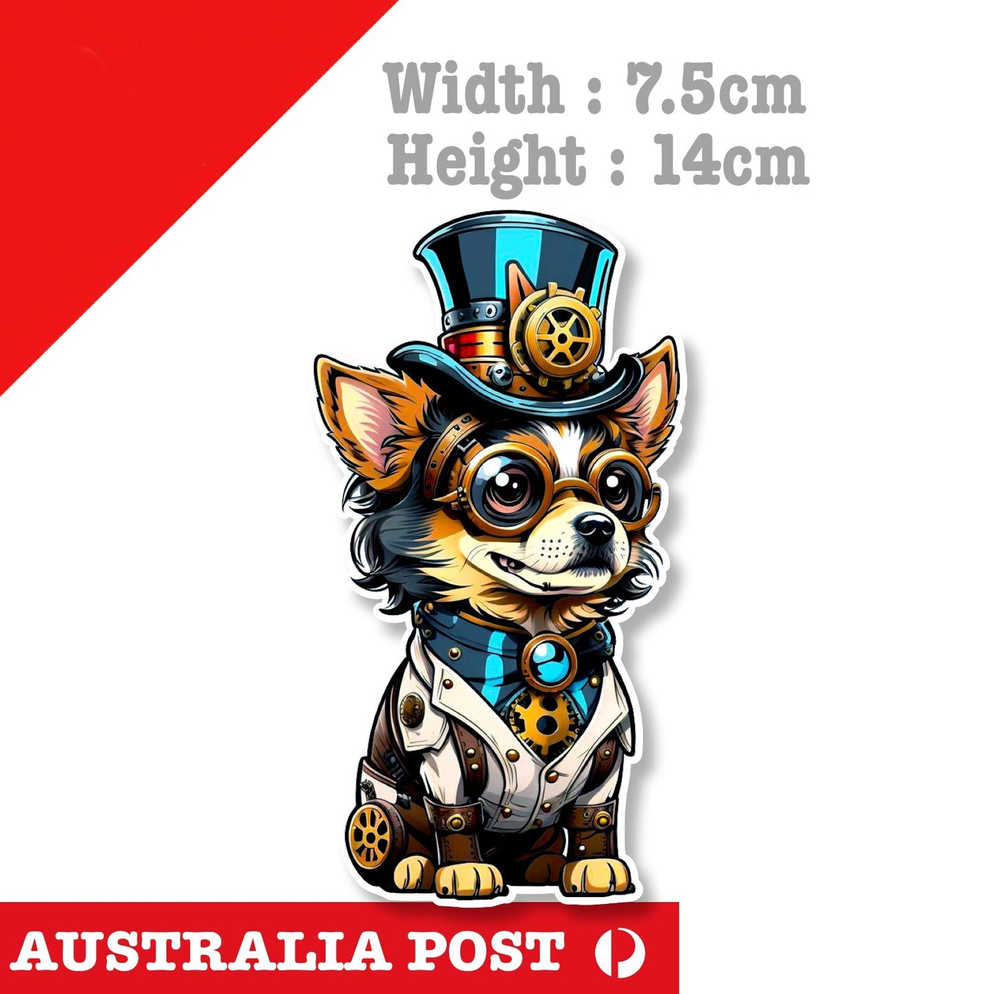 Cute Mechanical Dog Sticker