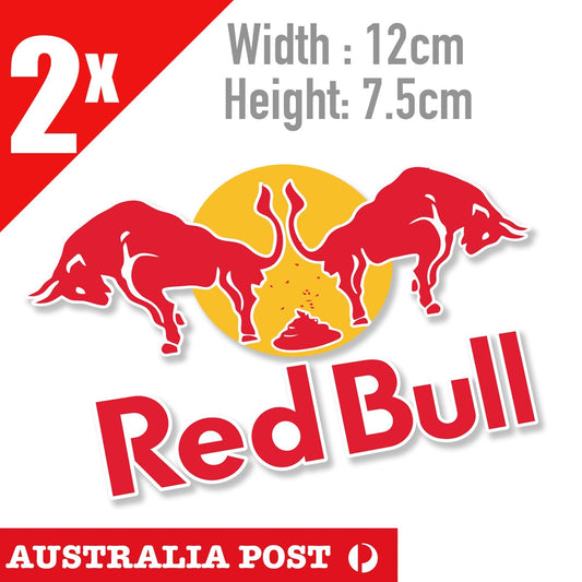 RED BULL SH#T Bull Funny Logo Decal Stickers