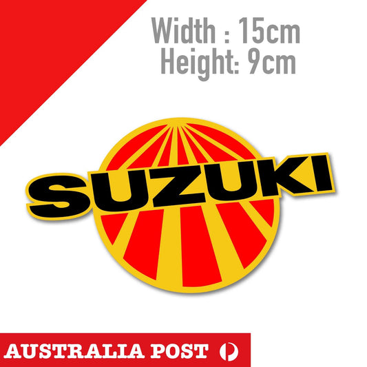 SUZUKI JDM Japan Raising Sun Badge Logo Racing Gold Sticker