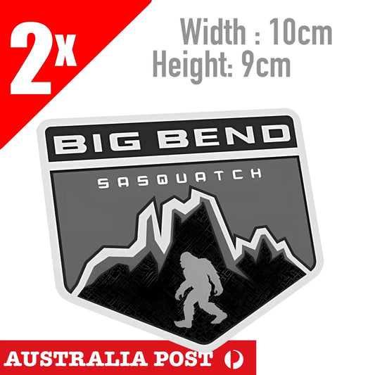 Ford Bronco Badlands Blue Sasquatch BIG BEND 2x Sticker