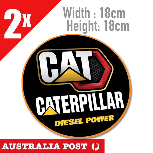 Caterpillar Diesel Power Logo x2 Stickers
