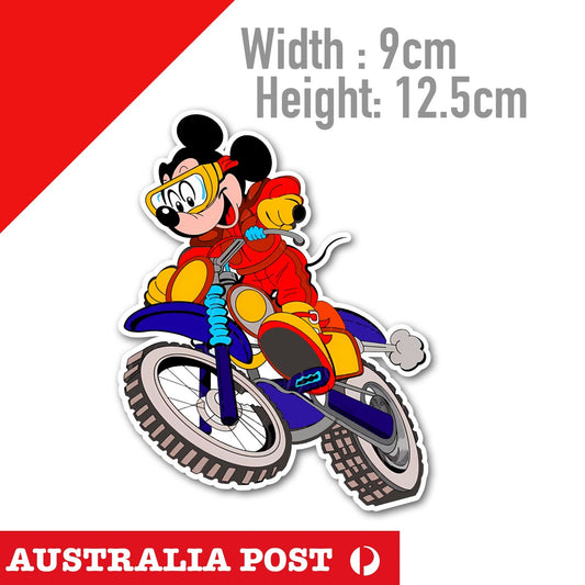 Mickey mouse Motorcycle Rider Disney Cartoon Decal Sticker