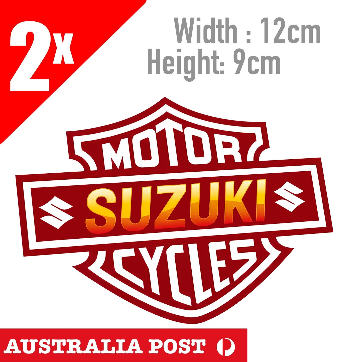 SUZUKI Motorcycle Logo Flame, Helmet, Fuel Tank Stickers