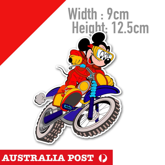 Mickey mouse Motorcycle Rider Disney Cartoon Decal  Sticker