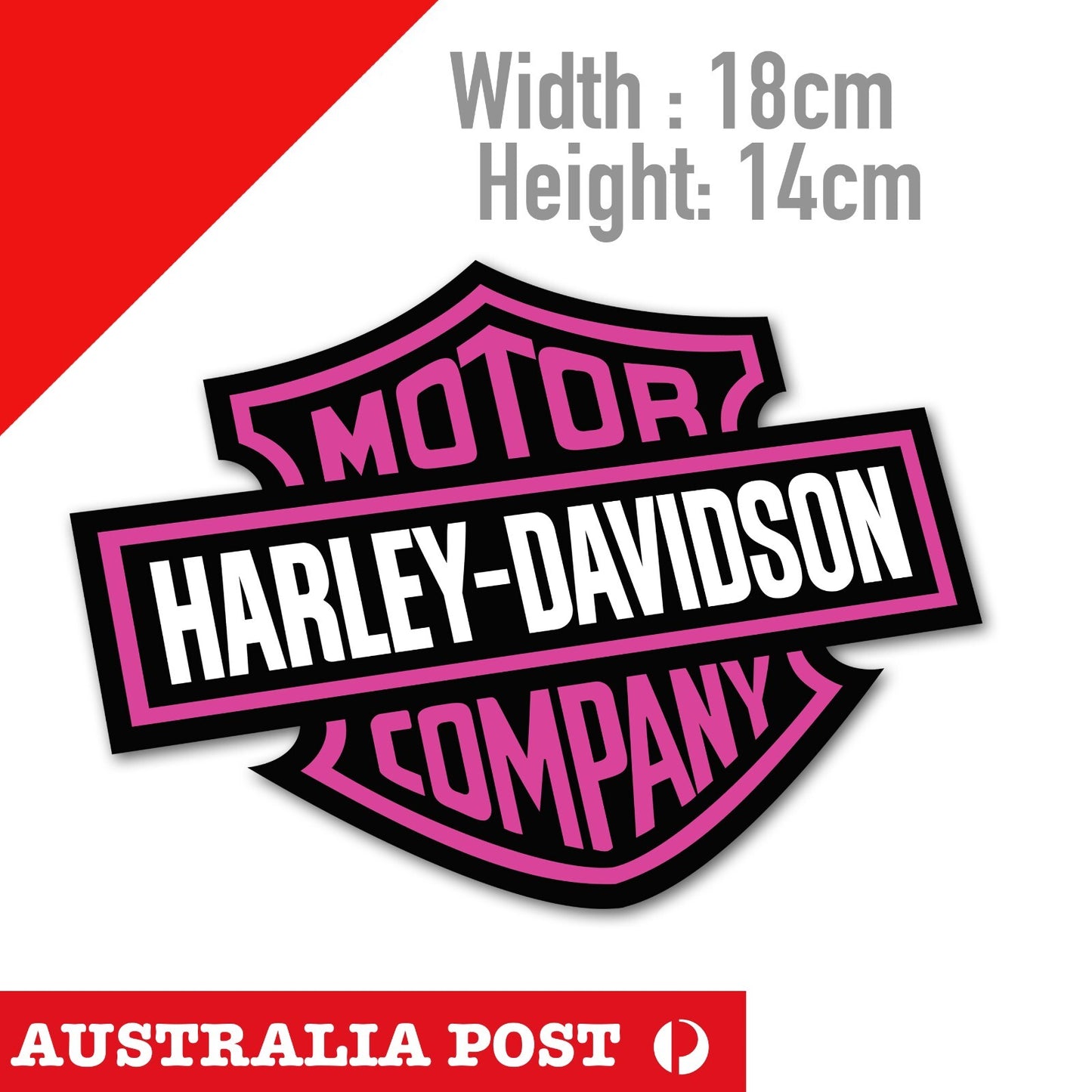 Harley Davidson Logo ,Pink, Yellow, Orange, Grey Stickers
