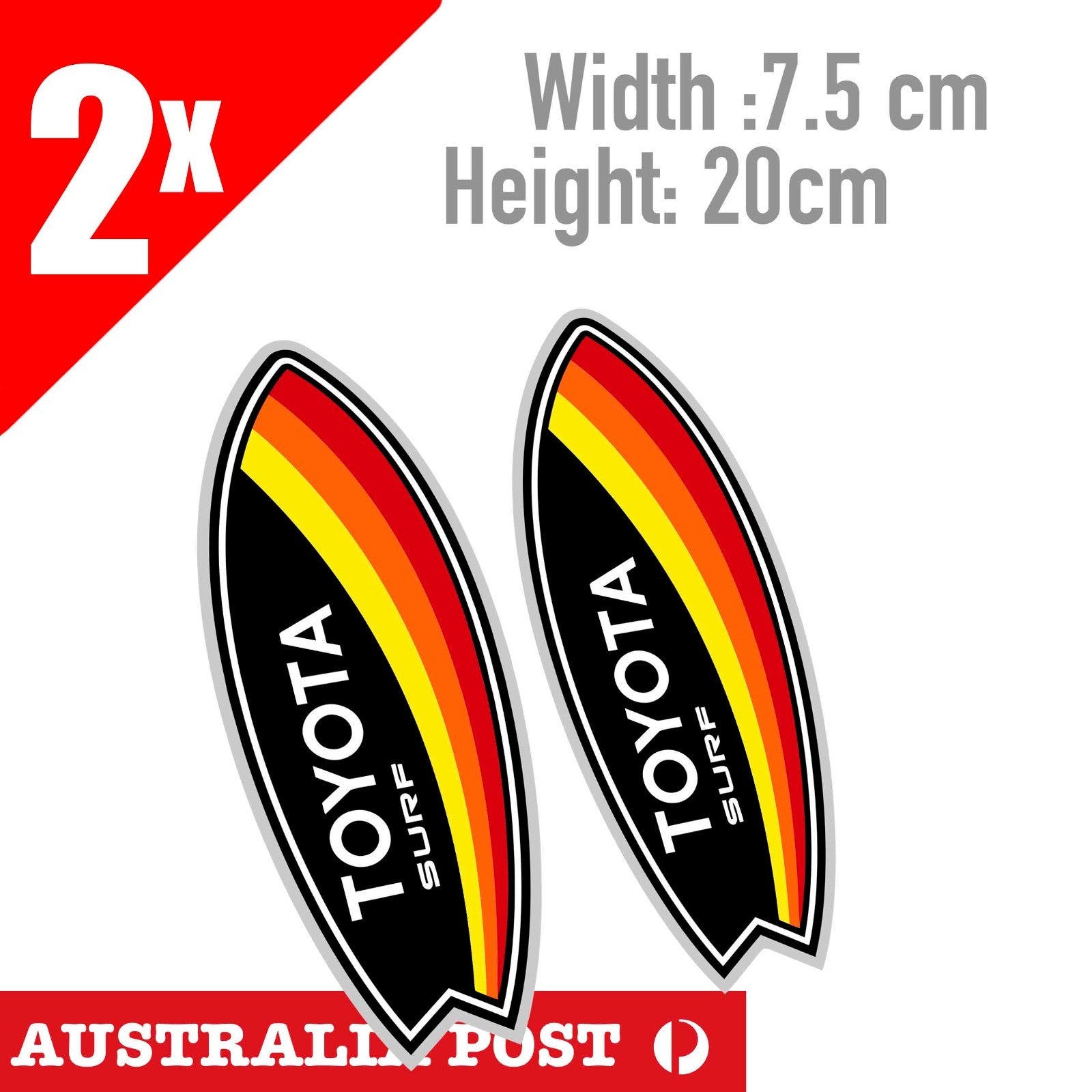 Toyota TRD Vintage SURF Board ,Ocean , 4x4, 4WD, Ute, Hilux, Tacoma  Stickers
