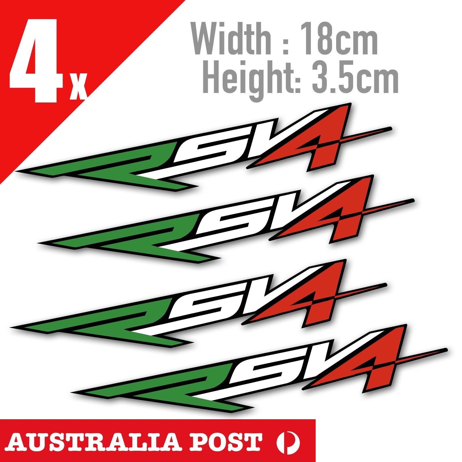 Aprilia RSV4 Motorcycle Badge, Fuel Tank , Helmet Stickers