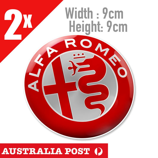 Alfa Romeo RED LOGO , Abarth, Fiat, 500 Decal Sticker