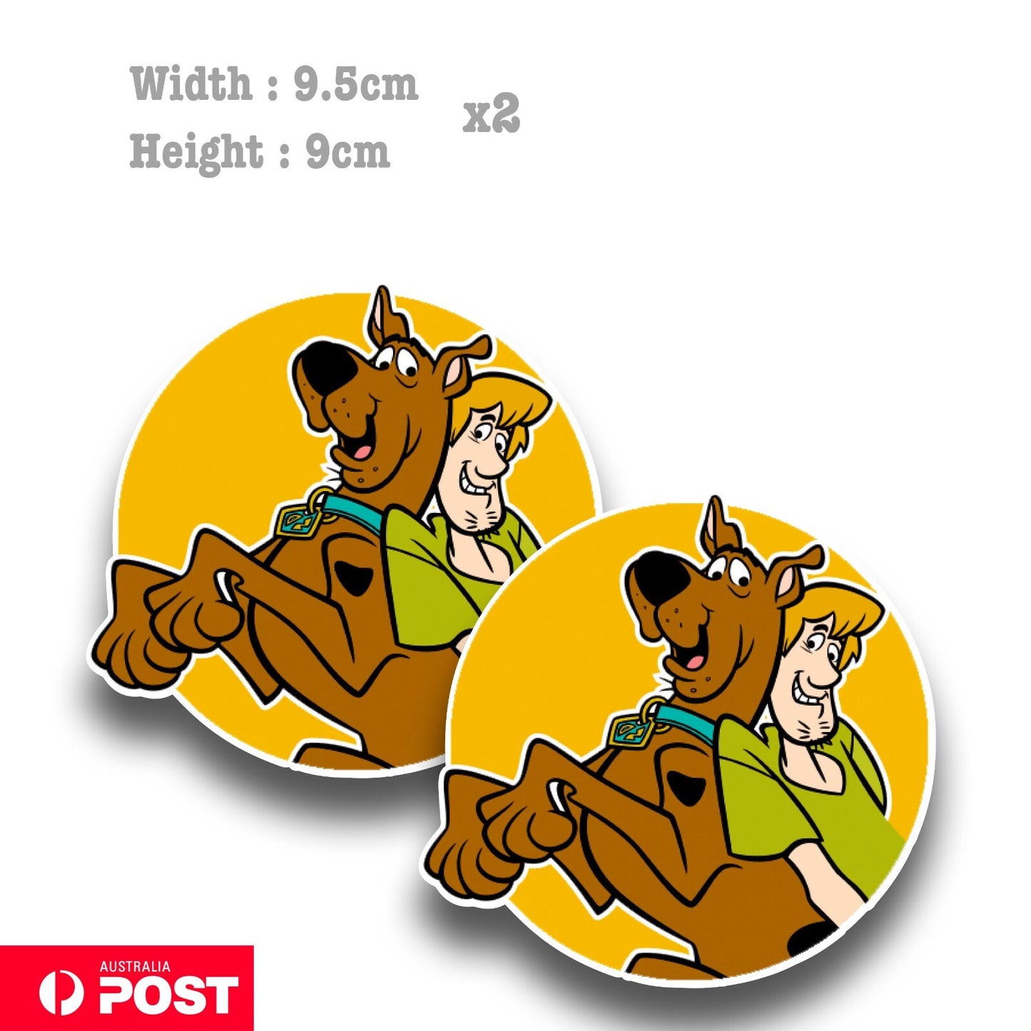 Scooby Doo Dog and Shaggy Badge Sticker