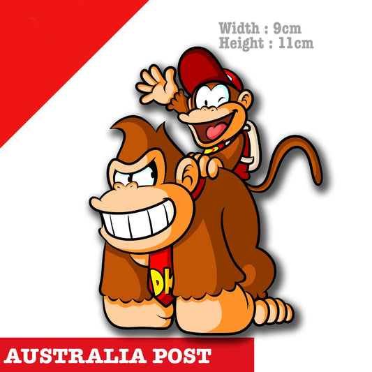 Donkey Kong, Diddy Kong Game Character , Atari, Nintendo, Vinatge Sticker