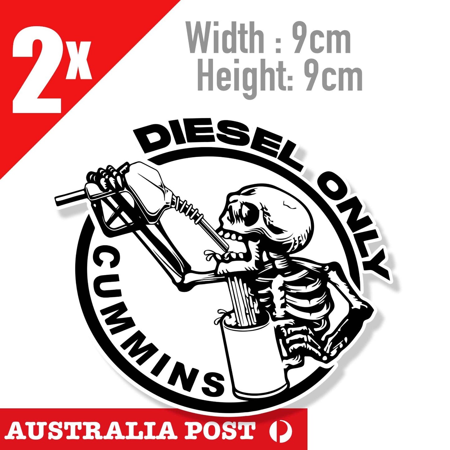 CUMMINS DISEL ONLY Skull,Diesel Skeleton Cummins Engine Oil Stickers