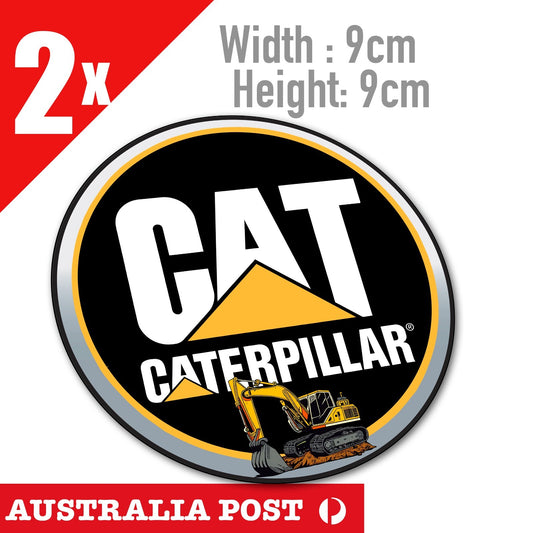 CATERPILLAR Chrome  EXCAVATOR Logo, Mining, Truck Ute x4 Sticker