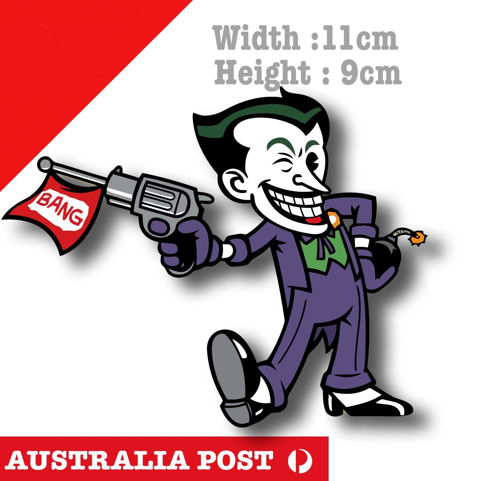 DC Joker Holding Gun, DC Joker Sticker