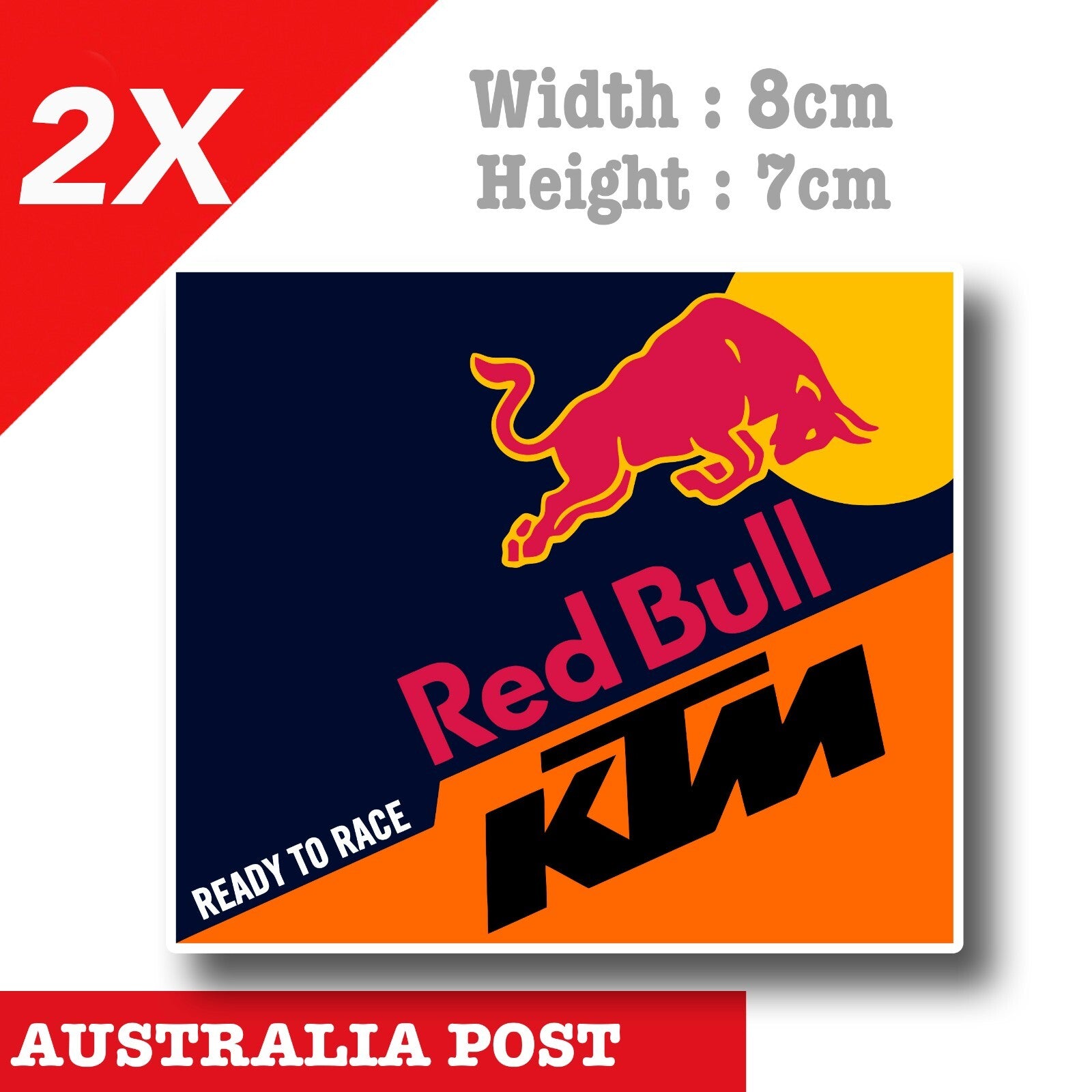 RED BULL KTM - Ready to Race Decal Sticker 