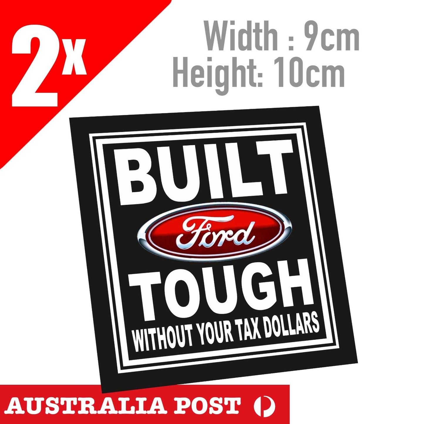 FORD Logo BULT TOUGH Logo, Ford Red Logo Sticker