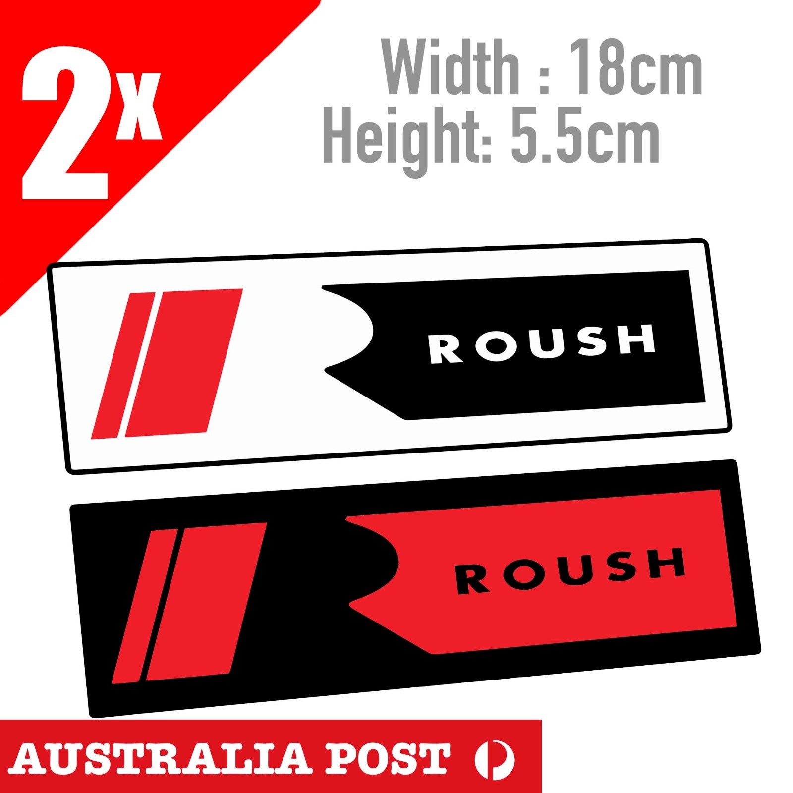 FORD MUSTANG  ROUSH Performance Racing Motorsport Logo  Stickers