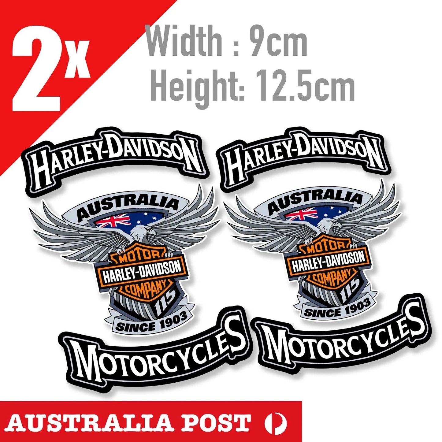 Harley Davidson Motorcycle EAGLE - Harley Logo Stickers