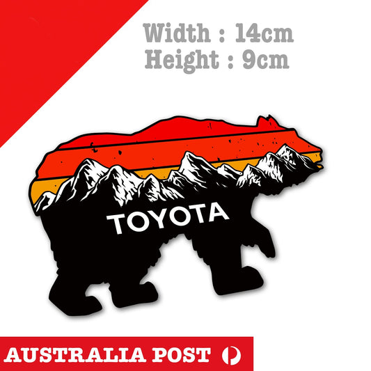 Toyota Bear, Tacoma Tundra 4Runner FJ Cruiser Hilux  4WD, Vintage Sticker