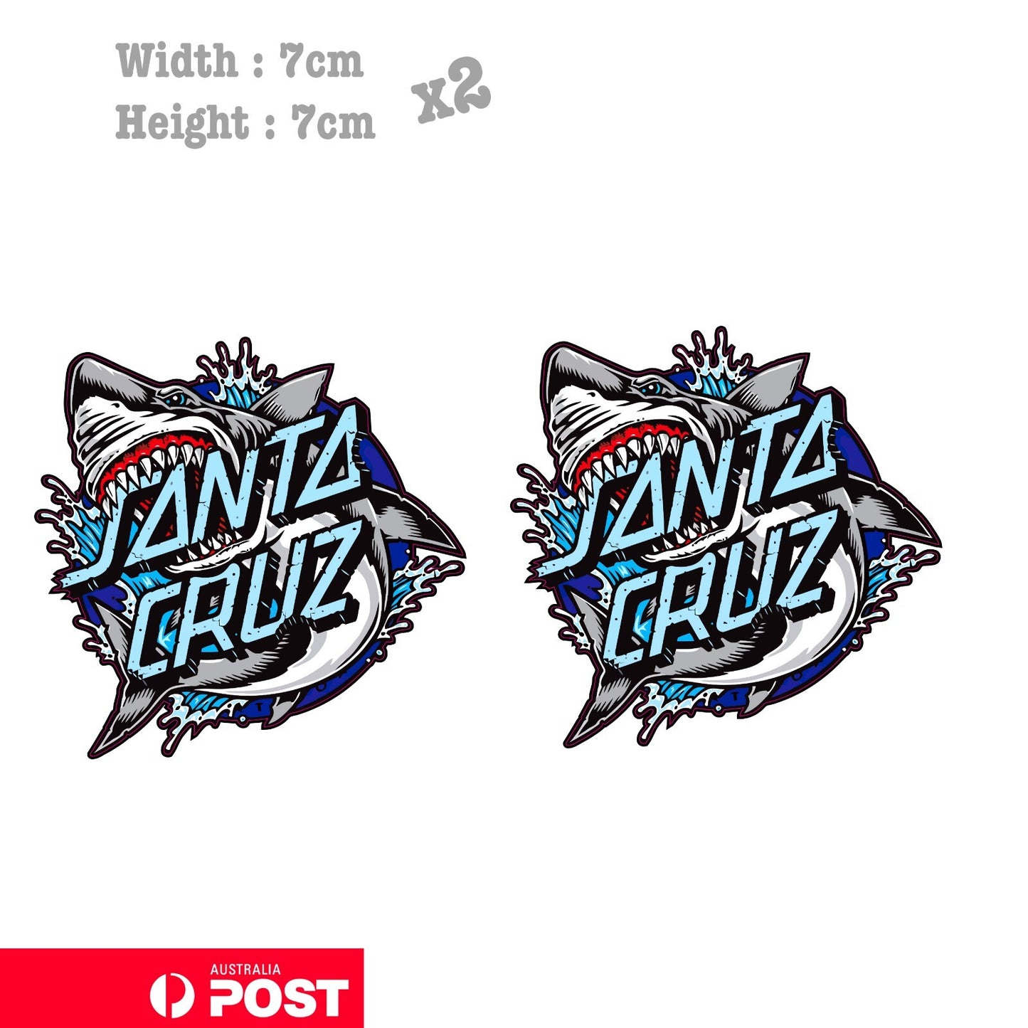 Santa Cruz Shark Logo Stickers