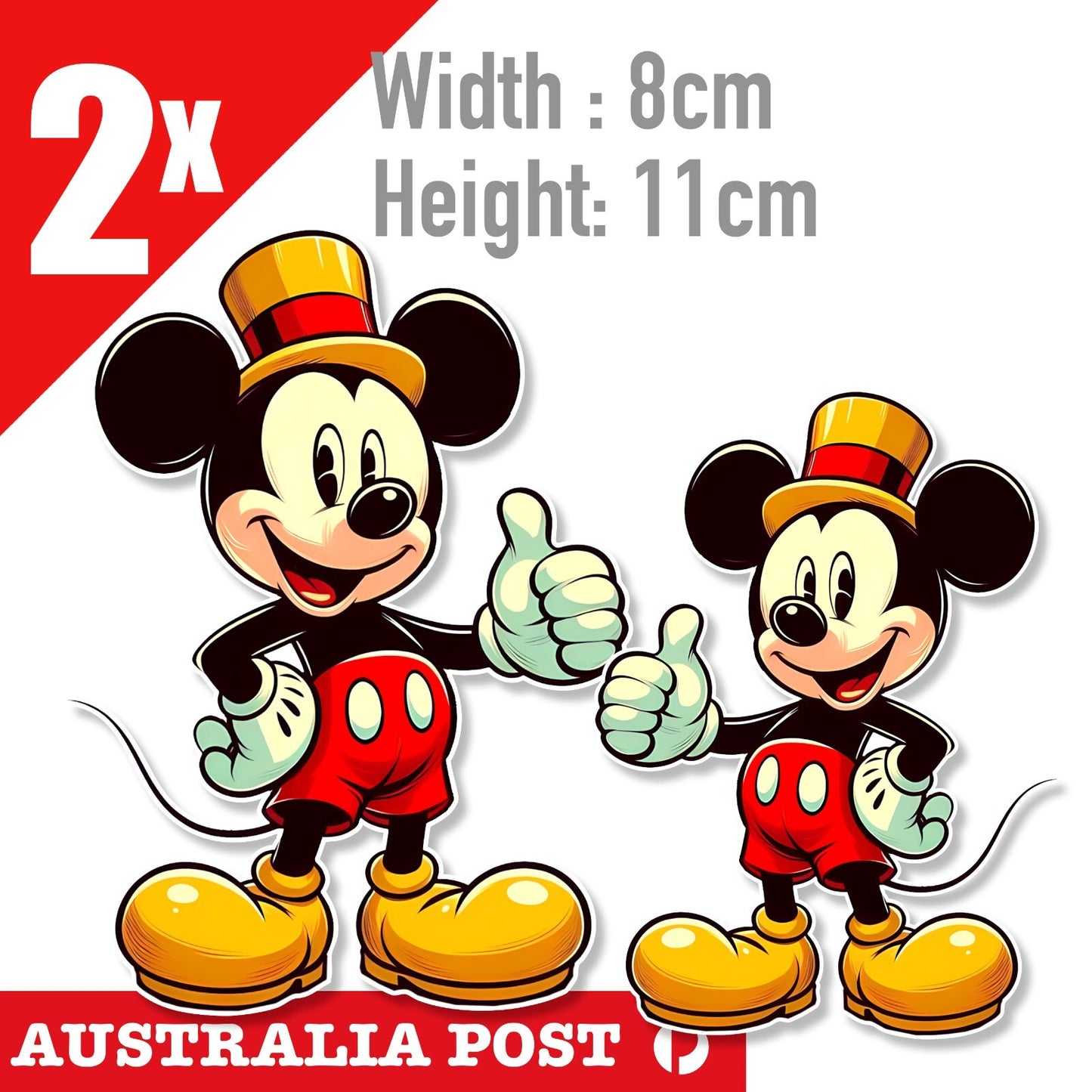 Disney Mickey Mouse thumbs UP Stickers