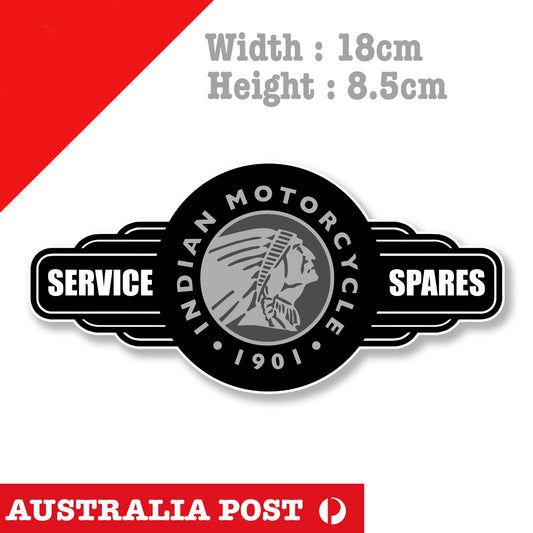 Indian Motorcycle Logo  Service, Spares Sign Sticker