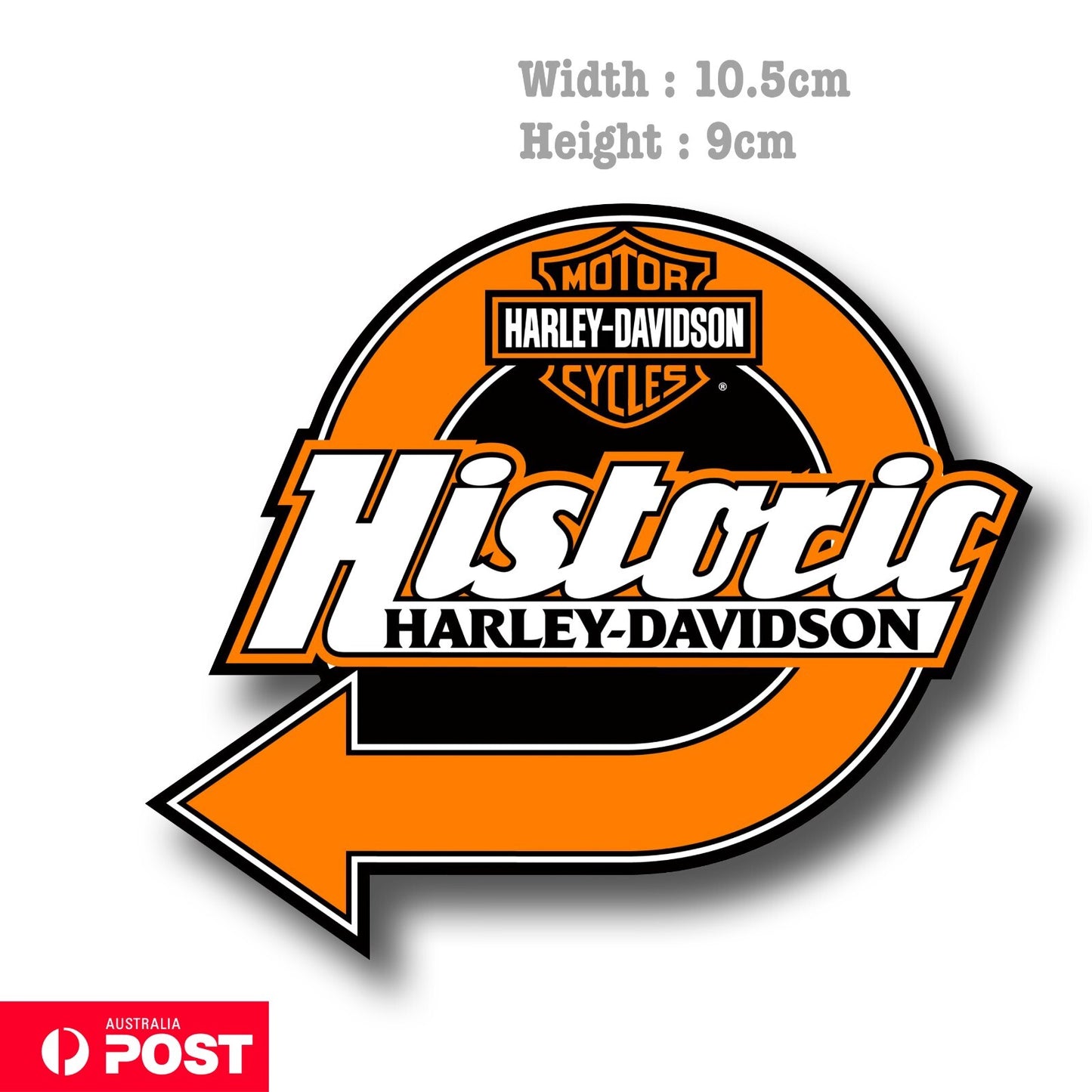 Harley Davidson Motorcycle Logo Historic Sign Dyna Tank   Sticker
