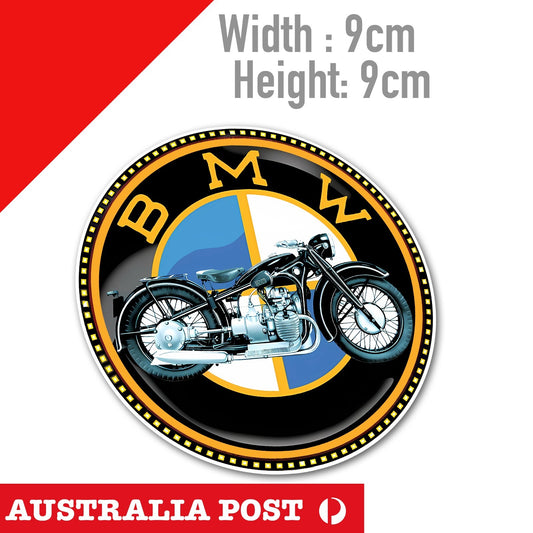BMW Motorcycle Round Badge Old Style Logo Decal  Sticker